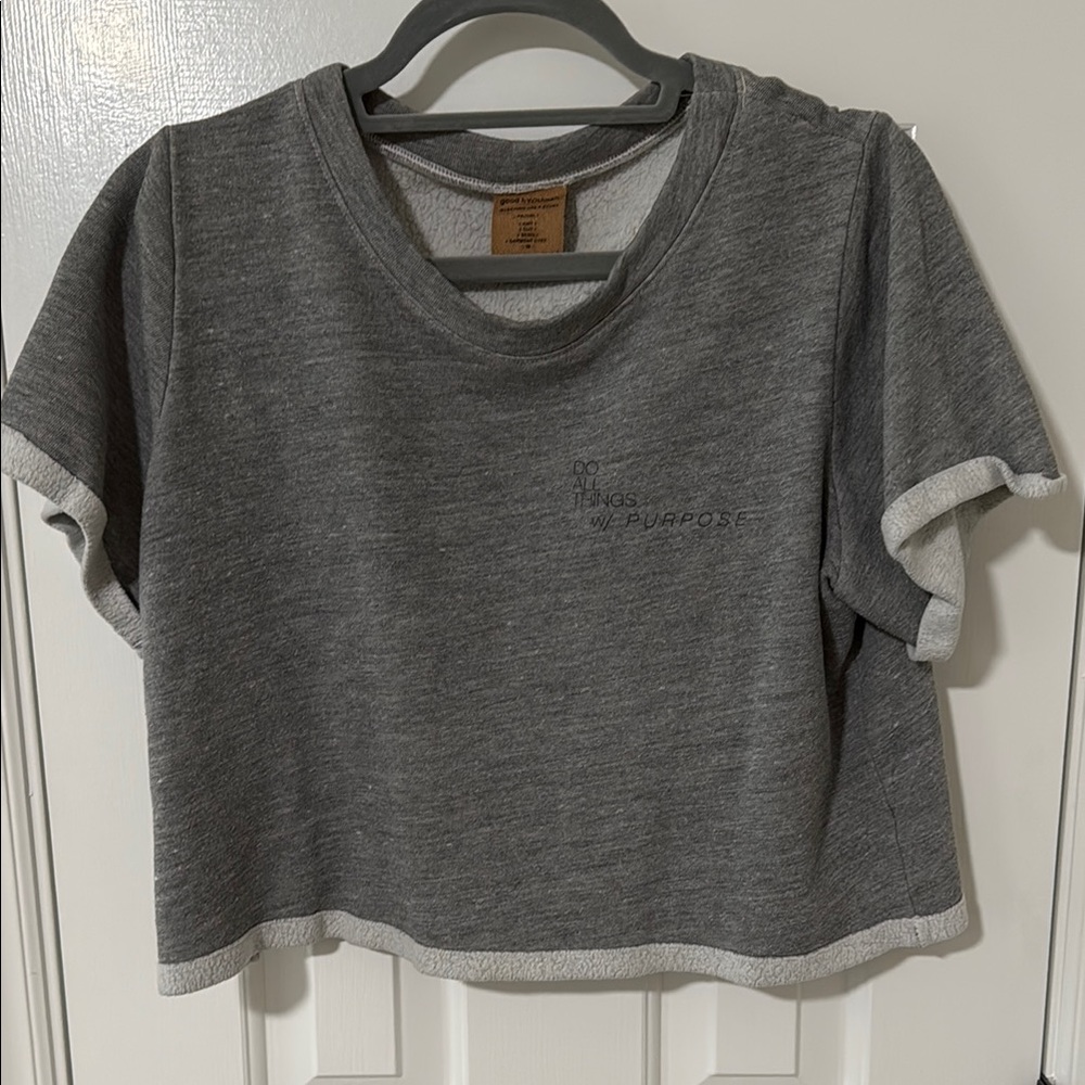good hYOUman Gray Crop Top